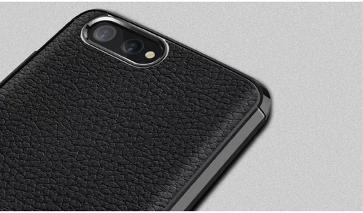 Honor View 10 Hoesje TPU Met Leren Textuur Zwart afbeelding 5