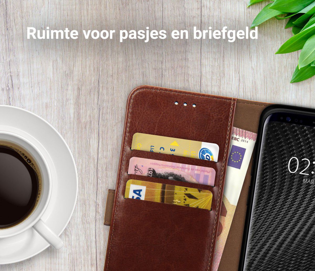 Rosso Element Samsung Galaxy S9 Hoesje Book Cover Bruin afbeelding 9