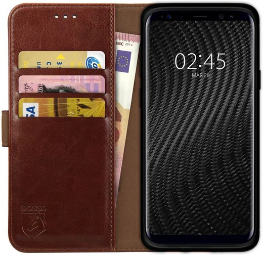 Rosso Element Samsung Galaxy S9 Hoesje Book Cover Bruin afbeelding 1