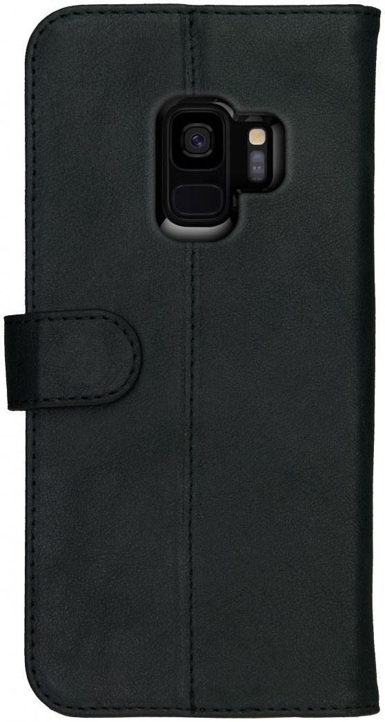 Rosso Deluxe Samsung Galaxy S9 Hoesje Echt Leer Book Case Zwart afbeelding 6