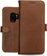 Rosso Deluxe Samsung Galaxy S9 Hoesje Echt Leer Book Case Bruin afbeelding 13