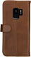Rosso Deluxe Samsung Galaxy S9 Hoesje Echt Leer Book Case Bruin afbeelding 6