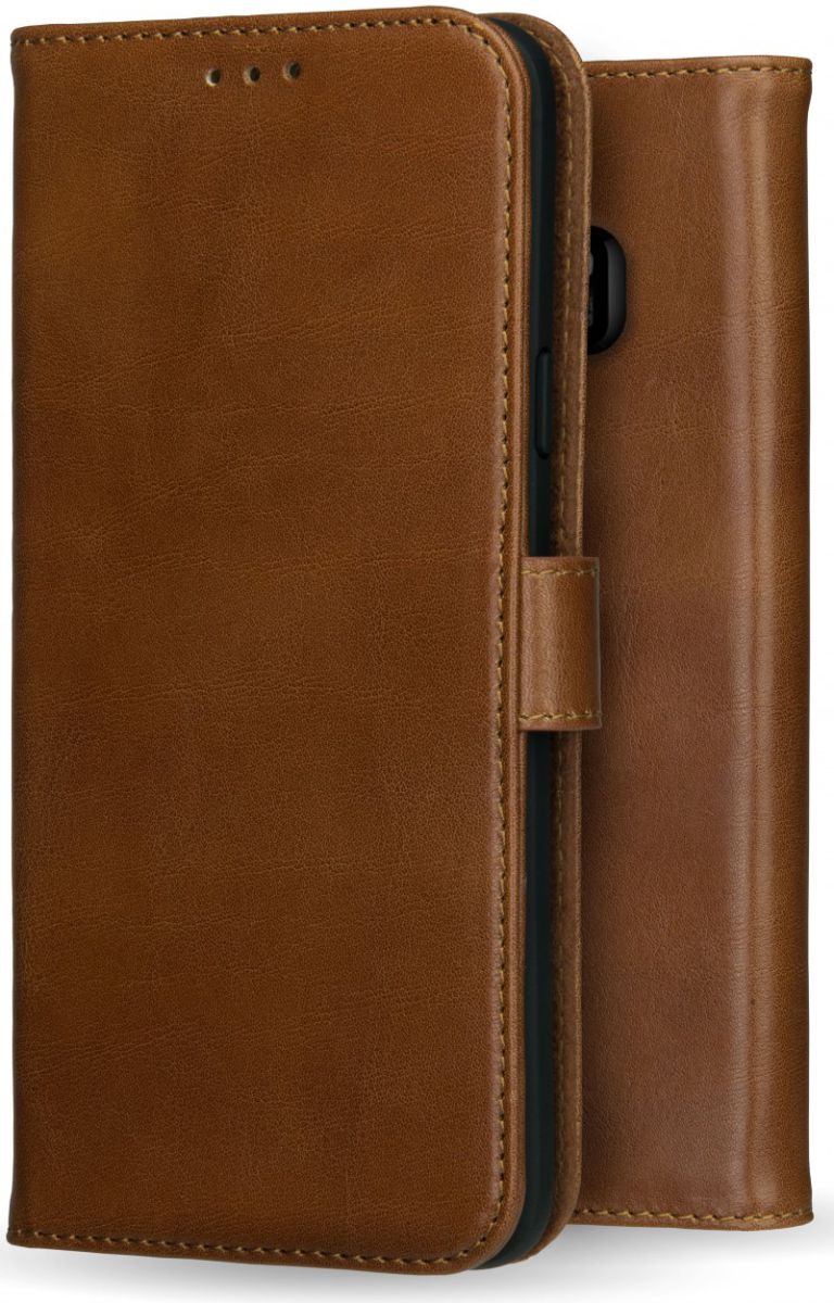 Rosso Deluxe Samsung Galaxy S9 Plus Hoesje Echt Leer Book Case Bruin afbeelding 6