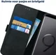 Rosso Deluxe Samsung Galaxy S9 Plus Hoesje Echt Leer Book Case Zwart afbeelding 6