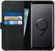 Rosso Deluxe Samsung Galaxy S9 Plus Hoesje Echt Leer Book Case Zwart afbeelding 1