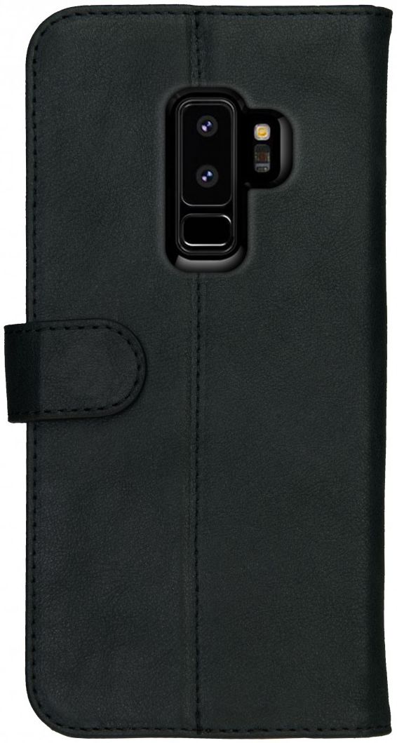 Rosso Deluxe Samsung Galaxy S9 Plus Hoesje Echt Leer Book Case Zwart afbeelding 5