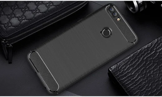 Huawei P Smart Geborsteld TPU Hoesje Zwart afbeelding 14