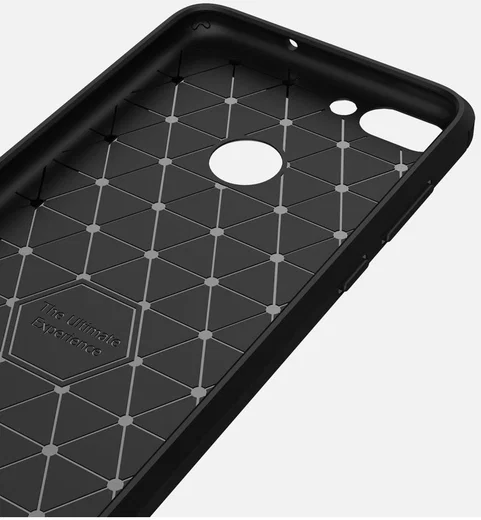 Huawei P Smart Geborsteld TPU Hoesje Zwart afbeelding 9
