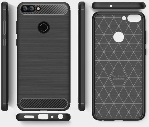 Huawei P Smart Geborsteld TPU Hoesje Zwart afbeelding 13