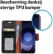 Samsung Galaxy S9 Lederen Portemonnee Hoesje Zwart afbeelding 3