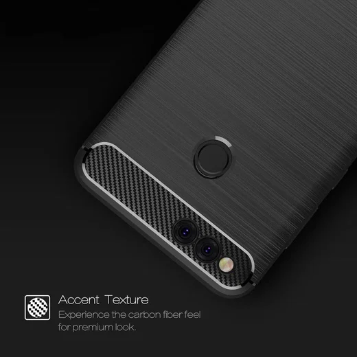 Honor 7X Geborsteld TPU Hoesje Zwart afbeelding 10