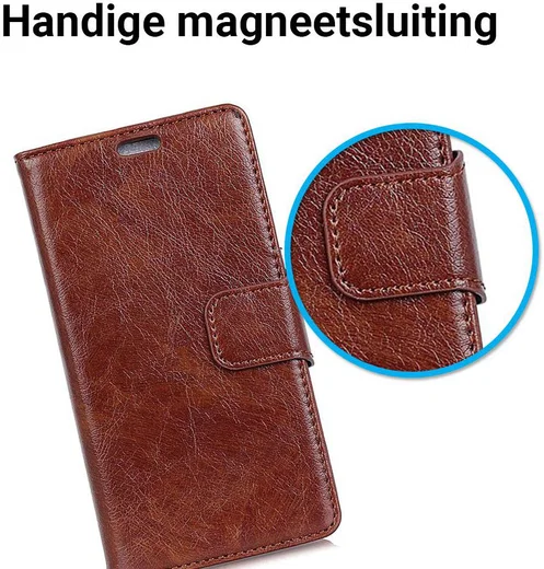Samsung Galaxy S9 Lederen Portemonnee Hoesje Bruin afbeelding 5