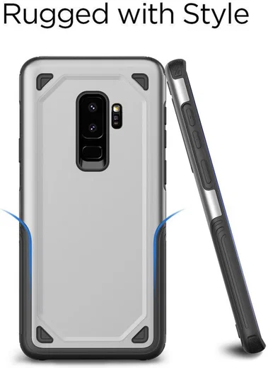 Samsung Galaxy S9+ Hybride Rugged Armor - Zilver afbeelding 2