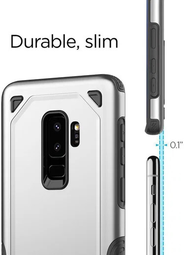 Samsung Galaxy S9+ Hybride Rugged Armor - Zilver afbeelding 7