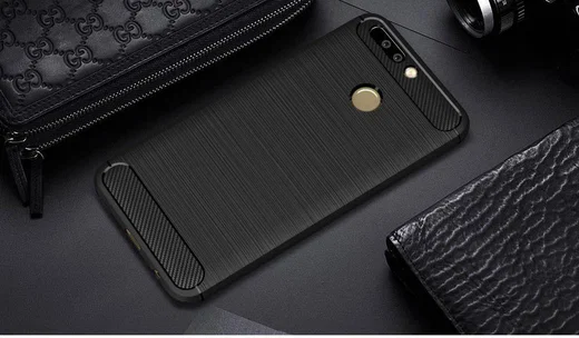 Honor 8 Pro Geborsteld TPU Hoesje Zwart afbeelding 11