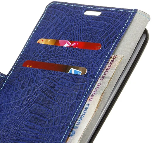 Sony Xperia XA2 Flip Hoesje met Standaard Donker Blauw afbeelding 3