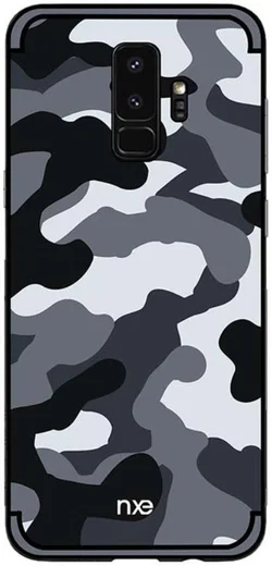 Samsung Galaxy S9 Hybride Hoesje met Camouflage Grijs afbeelding 4