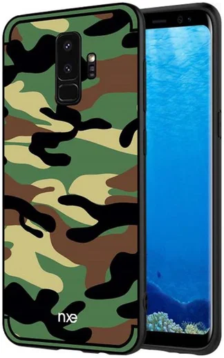 Samsung Galaxy S9 Hybride Hoesje met Camouflage Groen afbeelding 1