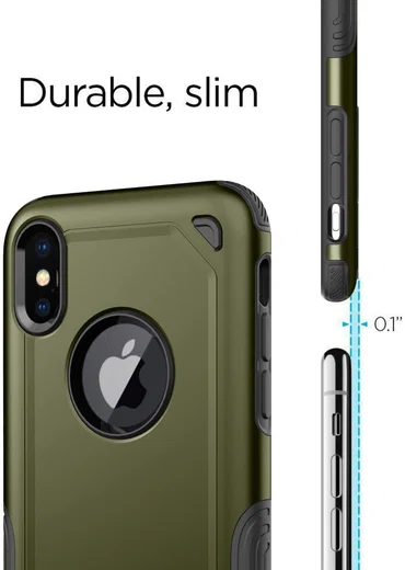 Apple iPhone X Hybride Rugged Armor - Groen afbeelding 8