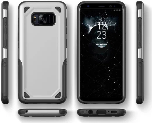Samsung Galaxy S8 Hybride Rugged Armor Zilver afbeelding 6