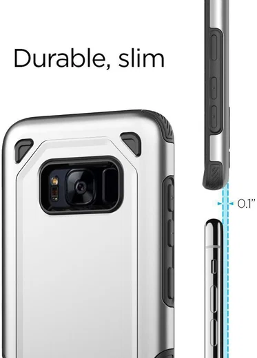 Samsung Galaxy S8 Hybride Rugged Armor Zilver afbeelding 9