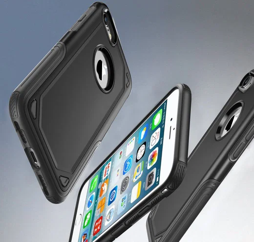 Apple iPhone 8 / 7 Hybride Rugged Armor - Zwart afbeelding 6