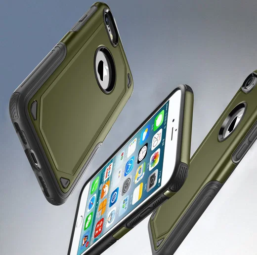 Apple iPhone 8 / 7 Hybride Rugged Armor - Leger Groen afbeelding 6
