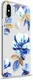 Apple iPhone X TPU Hoesje Blauwe Bloem Transparant afbeelding 1