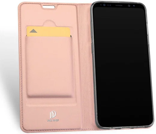 Dux Ducis Samsung Galaxy S9 Plus Premium Bookcase Hoesje Roze Goud afbeelding 2