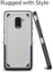 Samsung Galaxy A8 (2018) Hybride Rugged Armor Hoesje Zilver afbeelding 4