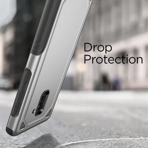 Samsung Galaxy A8 (2018) Hybride Rugged Armor Hoesje Zilver afbeelding 8
