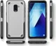 Samsung Galaxy A8 (2018) Hybride Rugged Armor Hoesje Zilver afbeelding 7