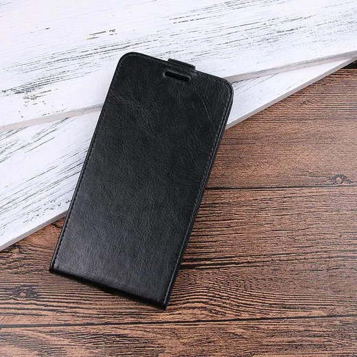 Samsung Galaxy A8 (2018) Verticaal Flip Hoesje Zwart afbeelding 4