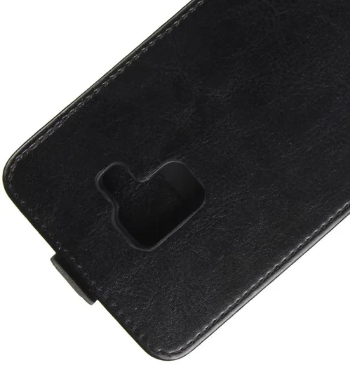 Samsung Galaxy A8 (2018) Verticaal Flip Hoesje Zwart afbeelding 5