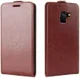 Samsung Galaxy A8 (2018) Verticaal Flip Hoesje Bruin afbeelding 2