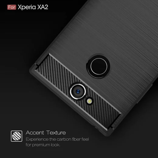 Sony Xperia XA2 Geborsteld TPU Hoesje Zwart afbeelding 12