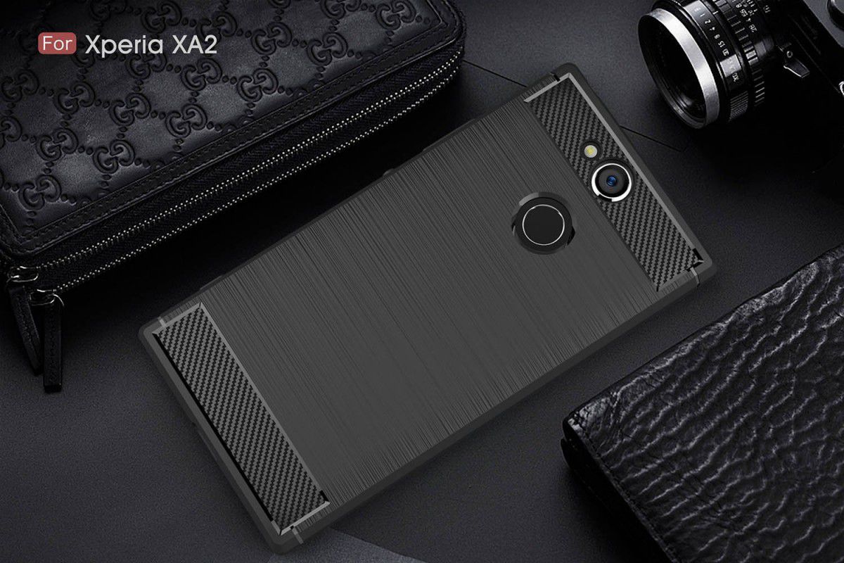 Sony Xperia XA2 Geborsteld TPU Hoesje Zwart afbeelding 14