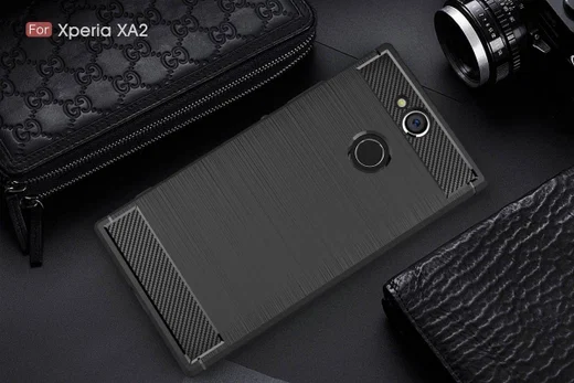 Sony Xperia XA2 Geborsteld TPU Hoesje Zwart afbeelding 14