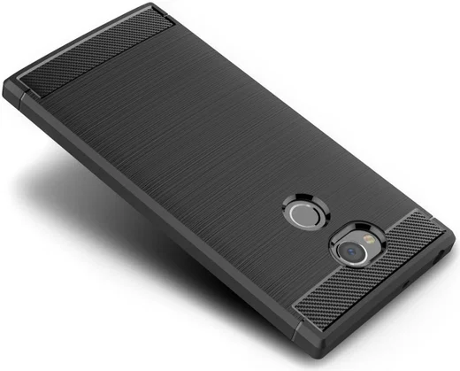 Sony Xperia XA2 Ultra Geborsteld TPU Hoesje Zwart afbeelding 2