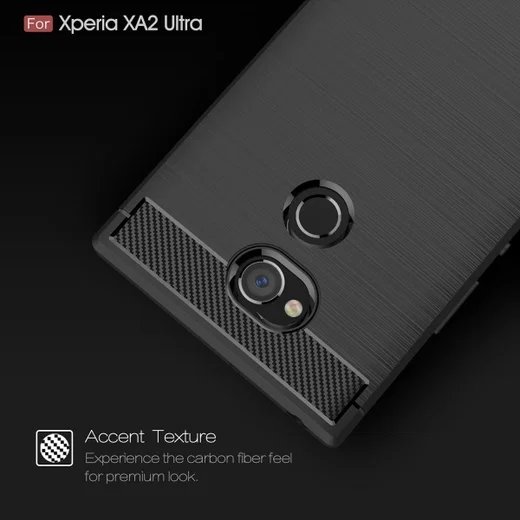Sony Xperia XA2 Ultra Geborsteld TPU Hoesje Zwart afbeelding 7