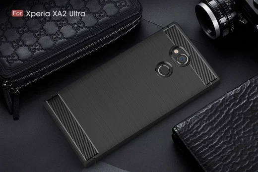 Sony Xperia XA2 Ultra Geborsteld TPU Hoesje Zwart afbeelding 8