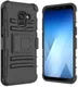 Samsung Galaxy A8 (2018) Hybride Hoesje met Riemclip Zwart afbeelding 1