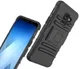Samsung Galaxy A8 (2018) Hybride Hoesje met Riemclip Zwart afbeelding 2