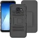 Samsung Galaxy A8 (2018) Hybride Hoesje met Riemclip Zwart afbeelding 3