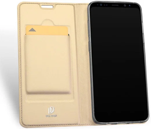 Dux Ducis Samsung Galaxy S9 Plus Premium Bookcase Hoesje Goud afbeelding 2