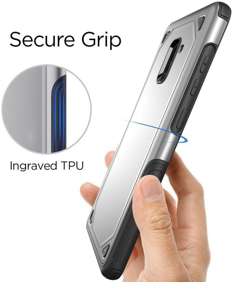 Samsung Galaxy A8 (2018) Hybride Rugged Armor Hoesje Goud afbeelding 6
