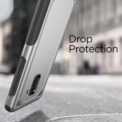 Samsung Galaxy A8 (2018) Hybride Rugged Armor Hoesje Donker Blauw afbeelding 4