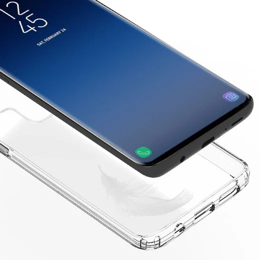 Samsung Galaxy S9 Plus Hoesje met Bumper Transparant afbeelding 5