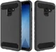 Samsung Galaxy A8 (2018) Geborsteld Hybride Hoesje Zwart afbeelding 1