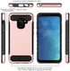 Samsung Galaxy A8 (2018) Geborsteld Hybride Hoesje Roze Goud afbeelding 4